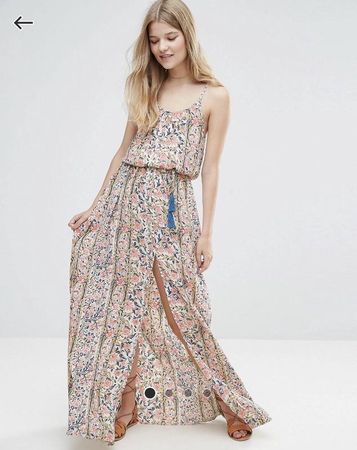 Pepe Jeans Ronette Printed Maxi Kleid Gr. S