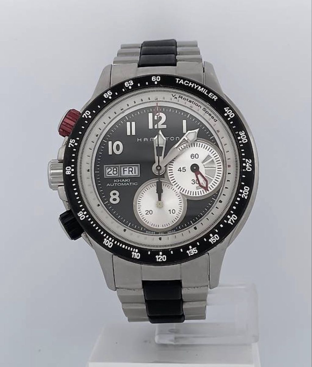 Hamilton Orologi: Hamilton Khaki Tachymeter Chronograph 2011 - H717260 – Usato da Wettingen venduto da eleganceshop