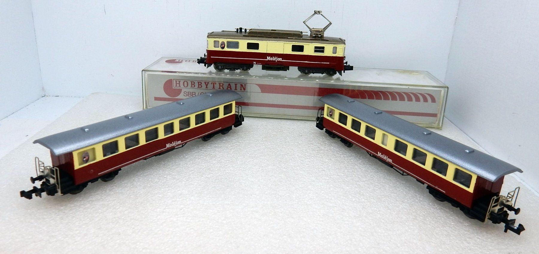 Hobbytrain Modellini di ferrovie: N  - TPF - Train fondue - Rame 3 éléments  Livrée "Moléjon" – Usato da Locarno venduto da Gudrun2