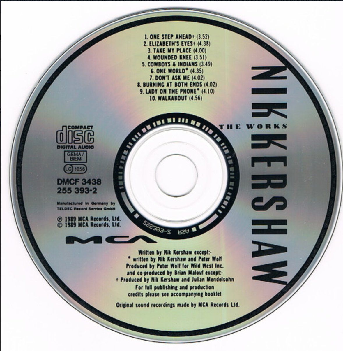CD: Nik Kershaw – The Works – Usato da Brunnen venduto da Barfly5 2