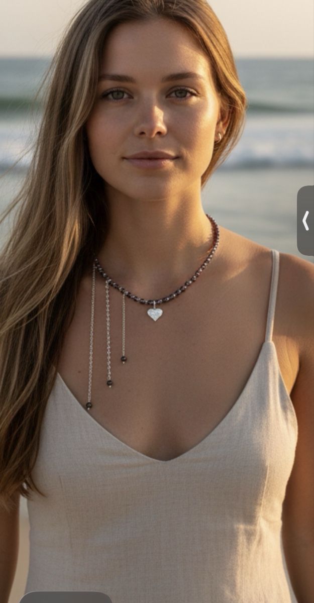 Catenine: Collier mit Granat Halbedelsteinen HANDARBEIT  – Nuovo e nell'imballaggio originale da Kriens venduto da Hortensie6 4
