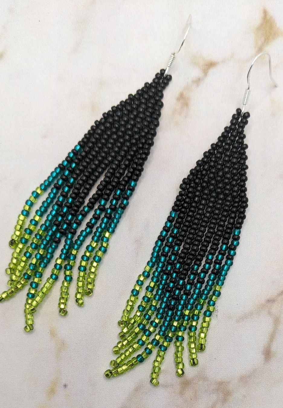 Orecchini pendenti & Orecchini a lobo: Fringe Earrings Green/Fransen Ohrringe grün – Nuovo (secondo la descrizione) da Zürich venduto da ChicElegance_Jewelry 1
