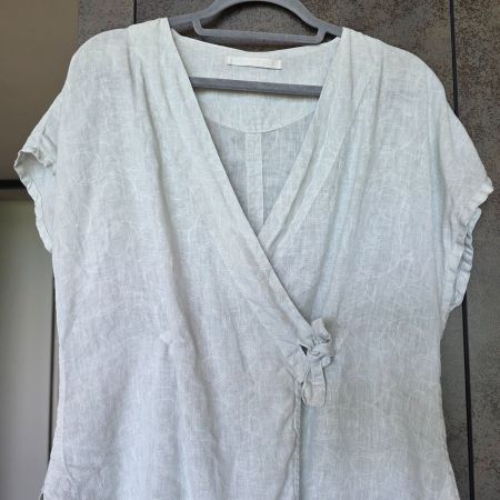 🐸 CLEMENTE LEINEN BLUSE M / L ZART MINT LEINENBLUSE
