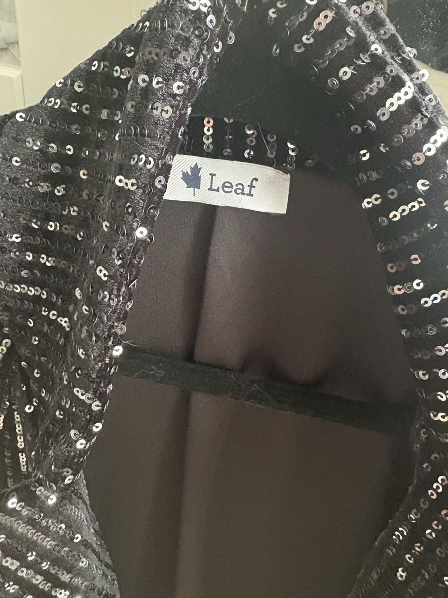 Giacche: Glitzer Pailletten-Blazer Schwarz/Silber von LEAF – Nuovo (secondo la descrizione) da Dörflingen venduto da Raskan 1