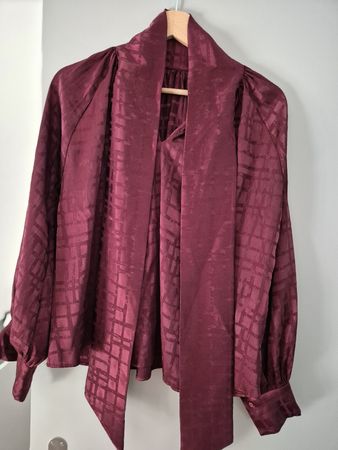 Damen Bluse Schleife Bordeaux Grösse 36 
