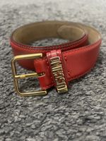 Moschino Guertel, rot, Leder, Damenguertel