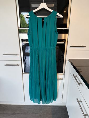 ✨Elegantes Abendkleid Türkis/Petrol – Plissee – Grösse 36✨