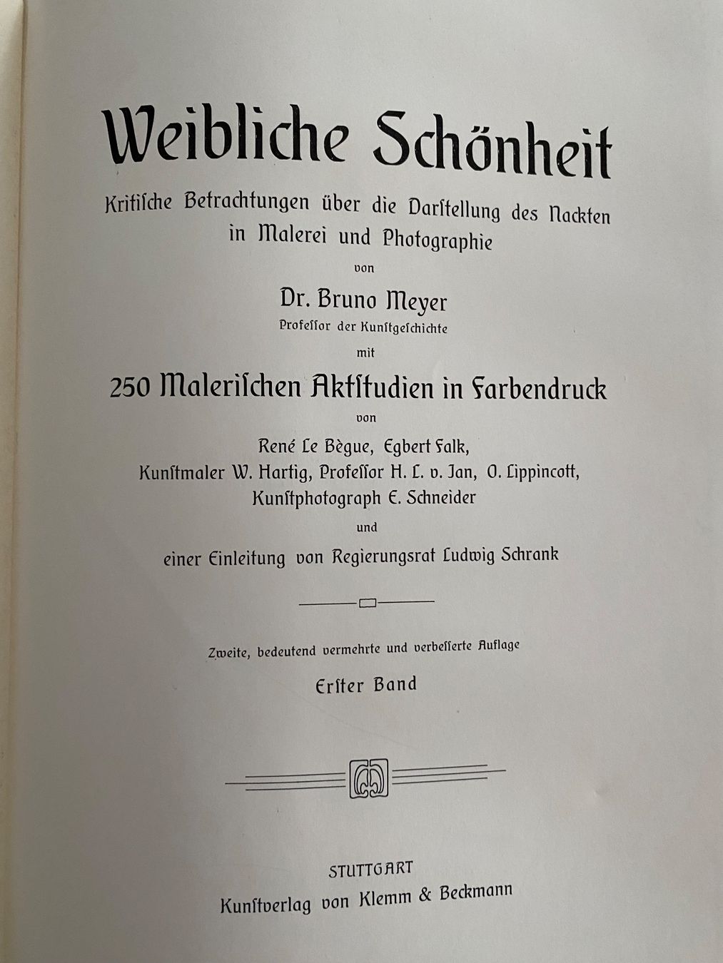 Libri: Bruno Meyer: Weibliche Schönheit, 1905 – Usato da Zürich venduto da JAD01 1