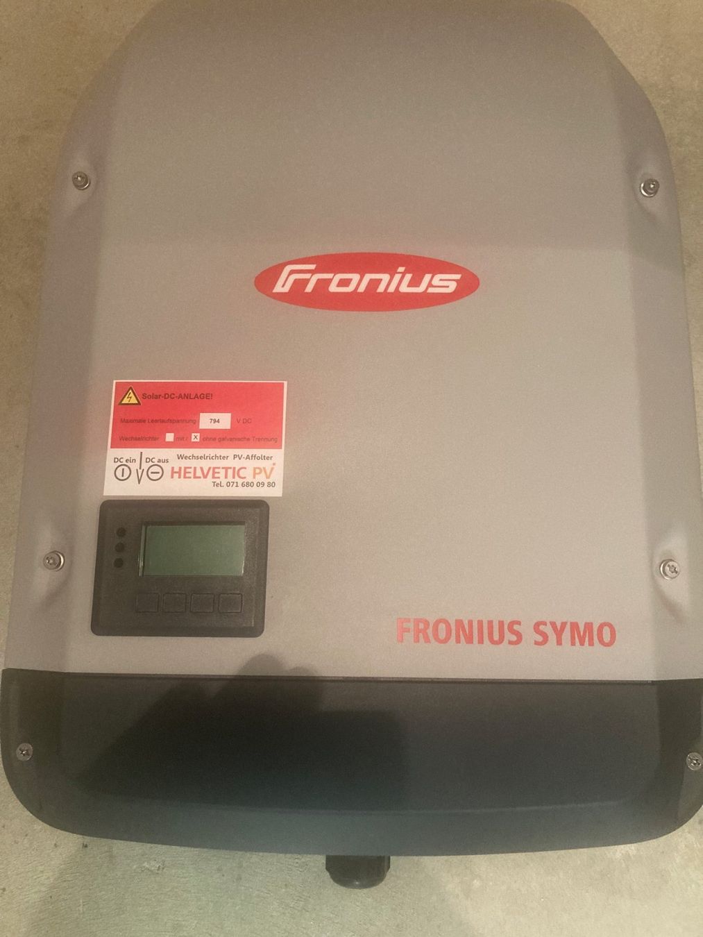 Inverter: Fronius Wechselrichter Symo 8.2-3-M – Usato da Kreuzlingen venduto da Affkur