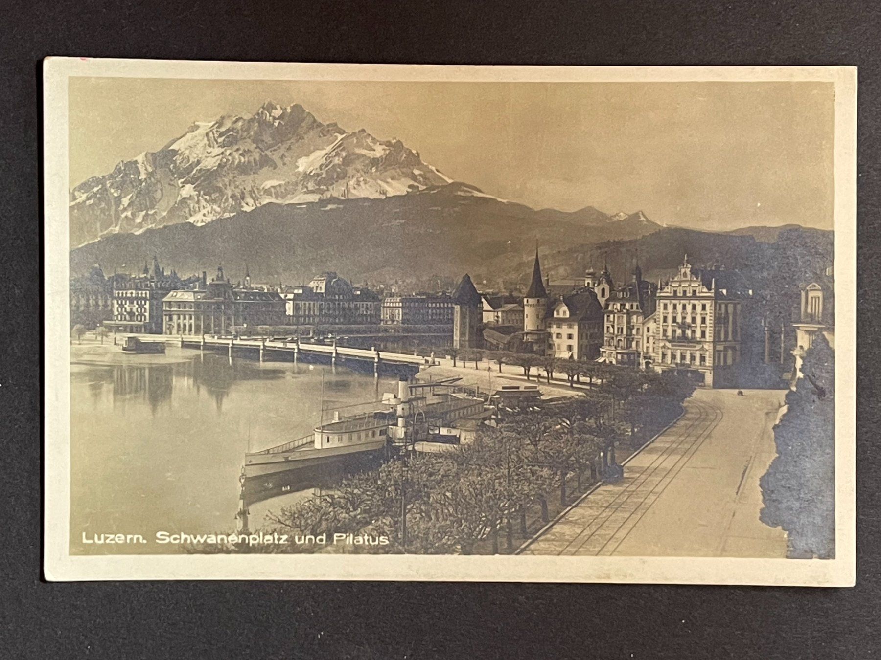 Ansichtskarten: Luzern, Schwanenplatz – Gebraucht aus Steg VS von _vinci_