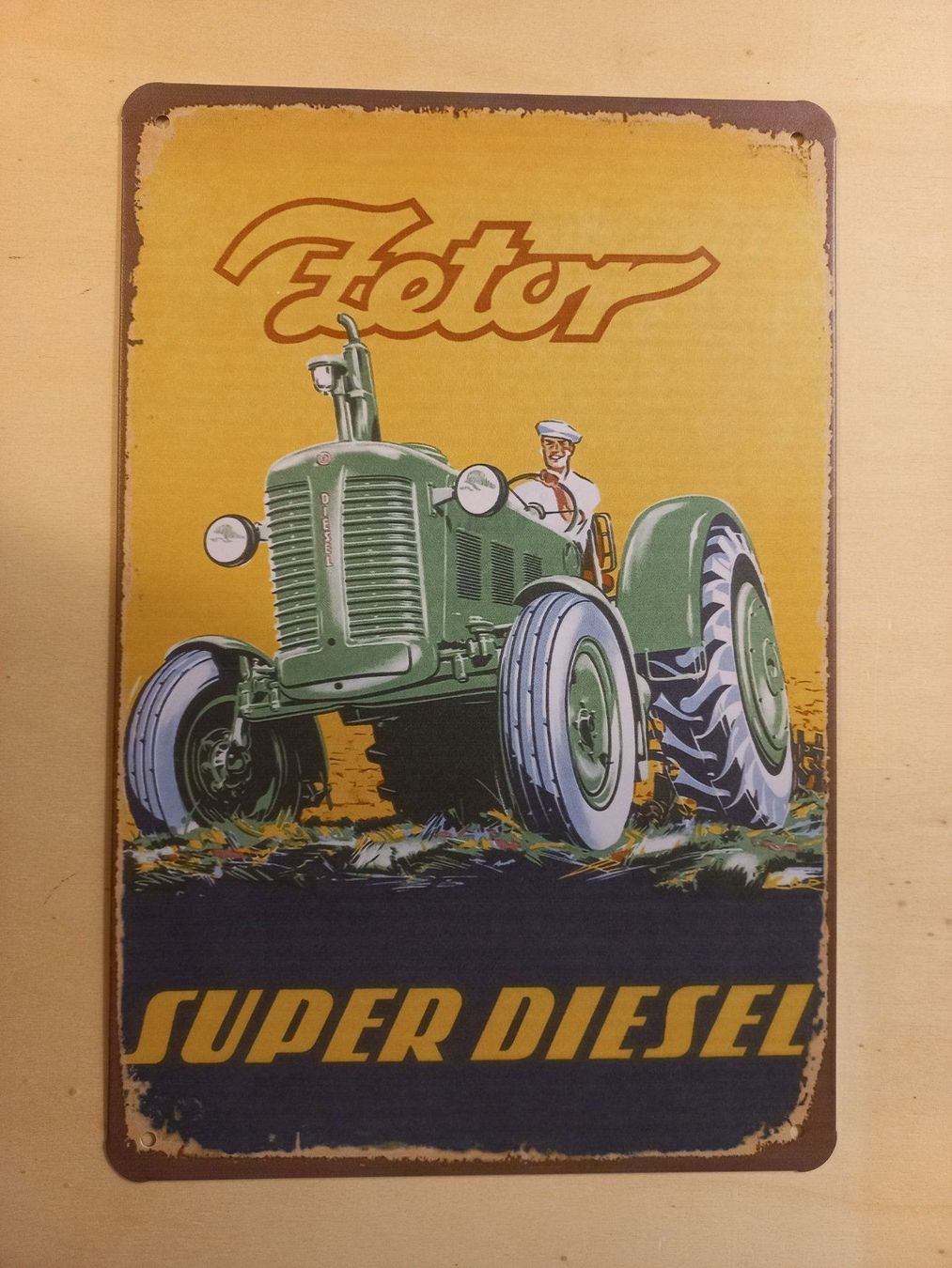 Schilder: Zetor Super Diesel Blechschild – Neu (gemäss Beschreibung) aus Alberswil von mech350