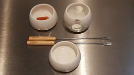 3-teiliges Schoko Fondue Set mit Gabeln von CAILLER