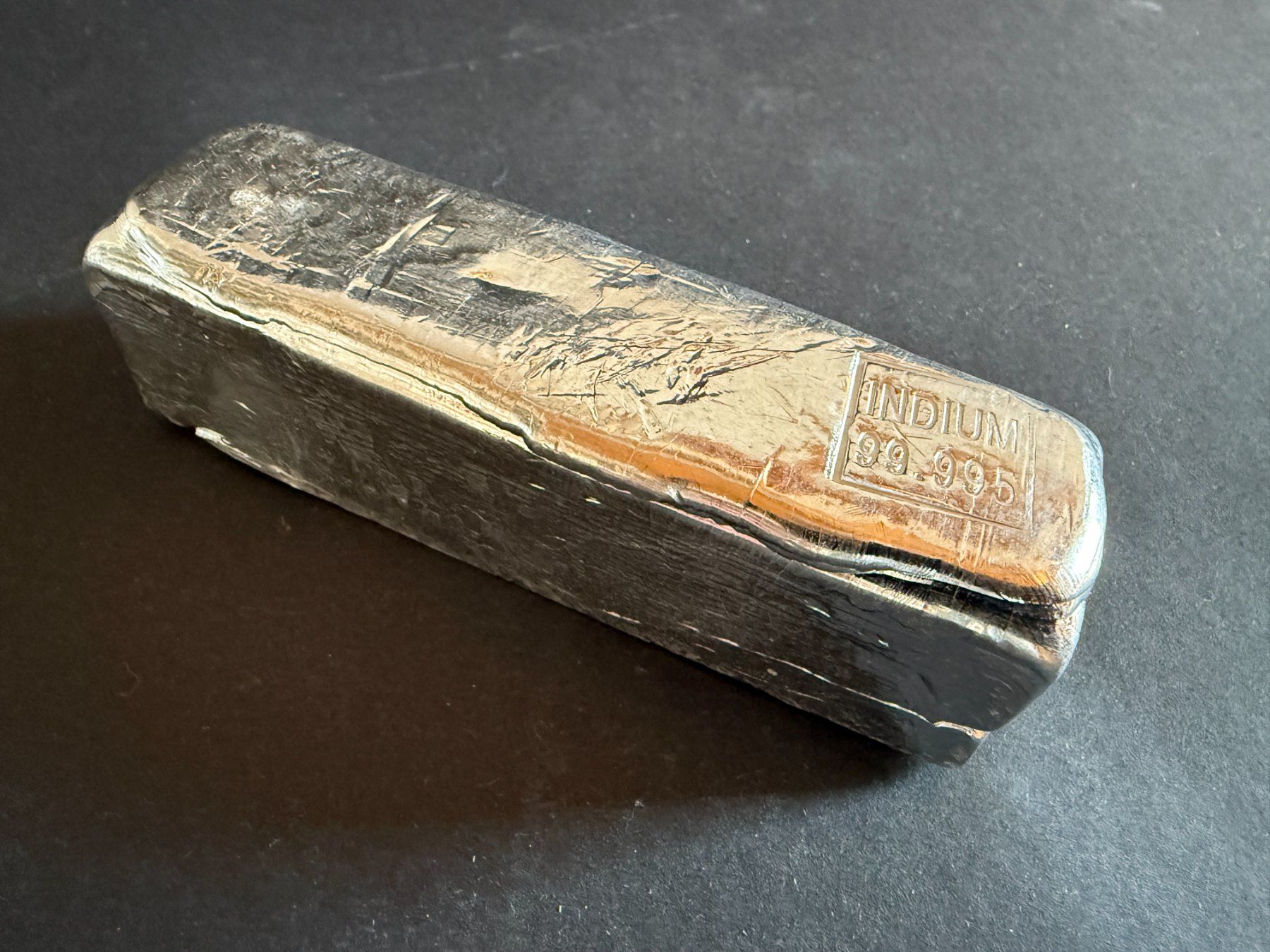 Metalli preziosi: Indium Barren 99,995%, 1 kg – Nuovo e nell'imballaggio originale da Lützelflüh-Goldb venduto da Elementis 1