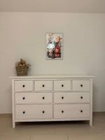 IKEA HEMNES Kommode mit 8 Schubladen  weiß gebeizt