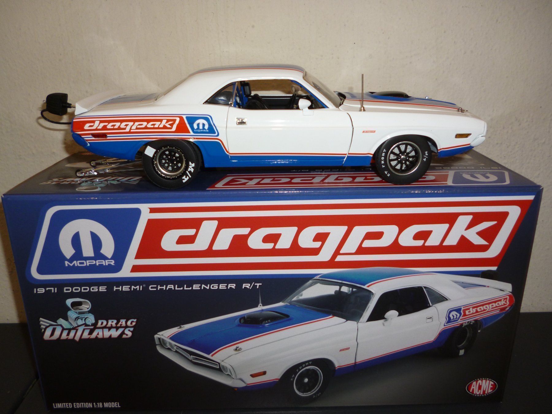 Dodge Modellautos: Dodge Challenger 1971 Hemi-Dragster 1:18 ACME – Neu und originalverpackt aus Niederwil SG von Kaicorner03 1