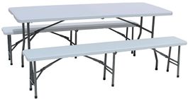 Gardeko Festbankgarnitur 180 cm Partygarnitur Campingtisch