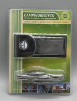 Camping-Besteckset (Nr. 1) mit Etui, Edelstahl, NEU/OVP
