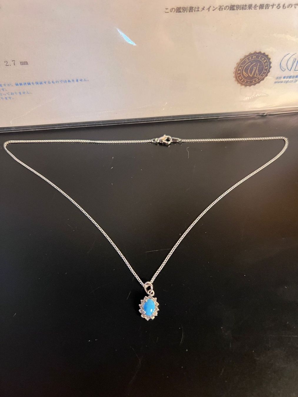 Catenine: Vintage Collier mit blauem Stein & Zertifikat – Nuovo (secondo la descrizione) da Winterthur venduto da Dejv