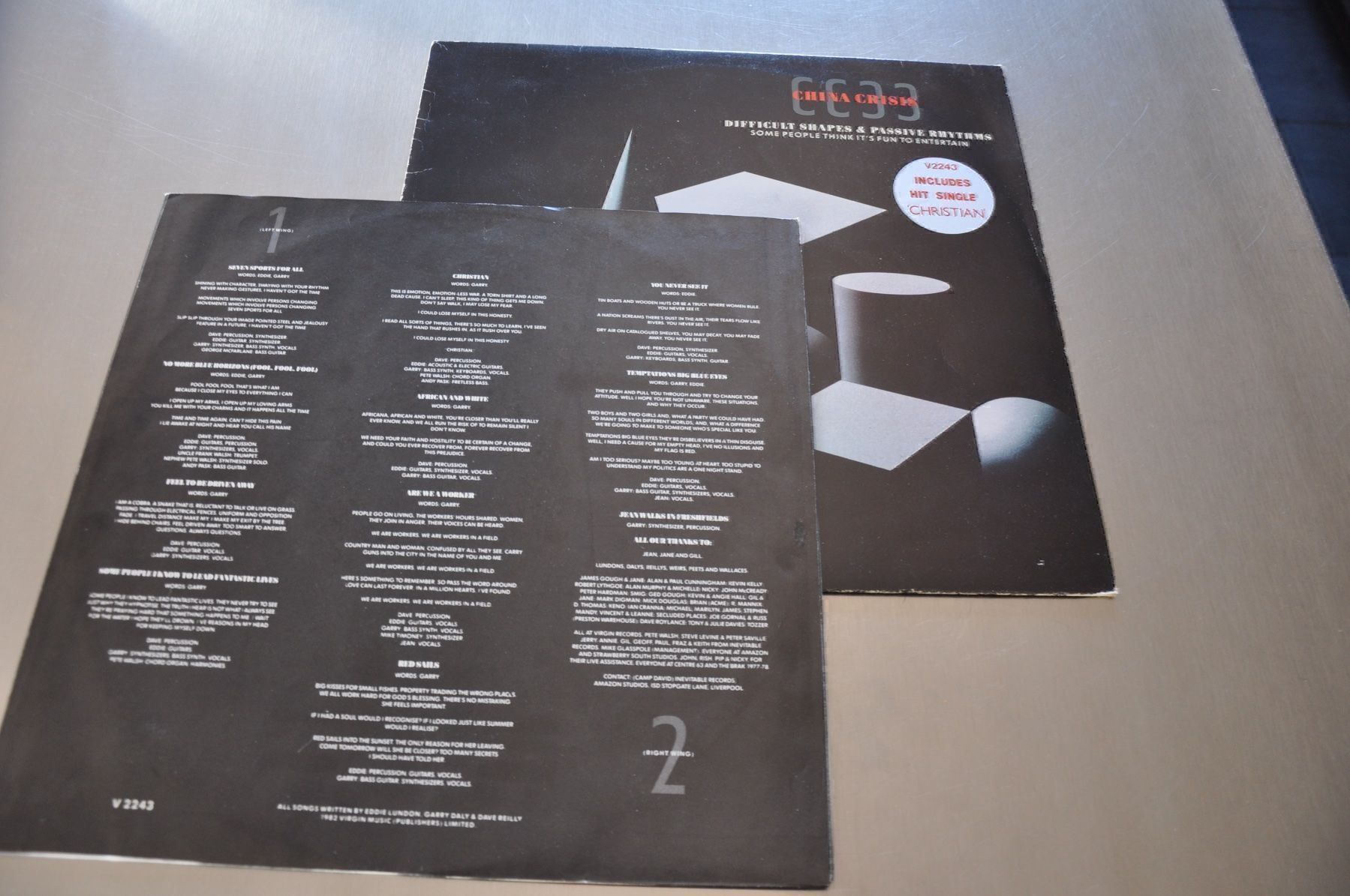 Dischi in vinile: CHINA CRISIS LP DIFFICULT SHAPES &... – Usato da Sion venduto da jaipur1401 2