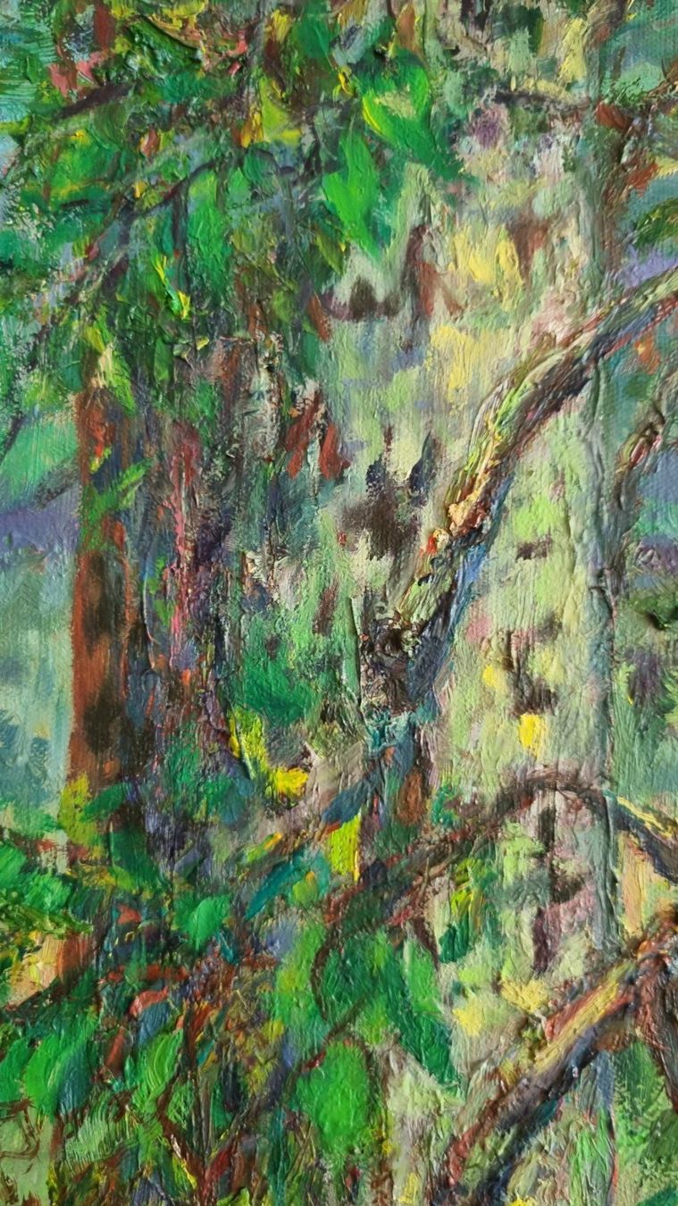 Dipinti: Original: Birke, Öl auf Leinwand, 40x50cm – Nuovo (secondo la descrizione) da Belp venduto da MaSu39 2