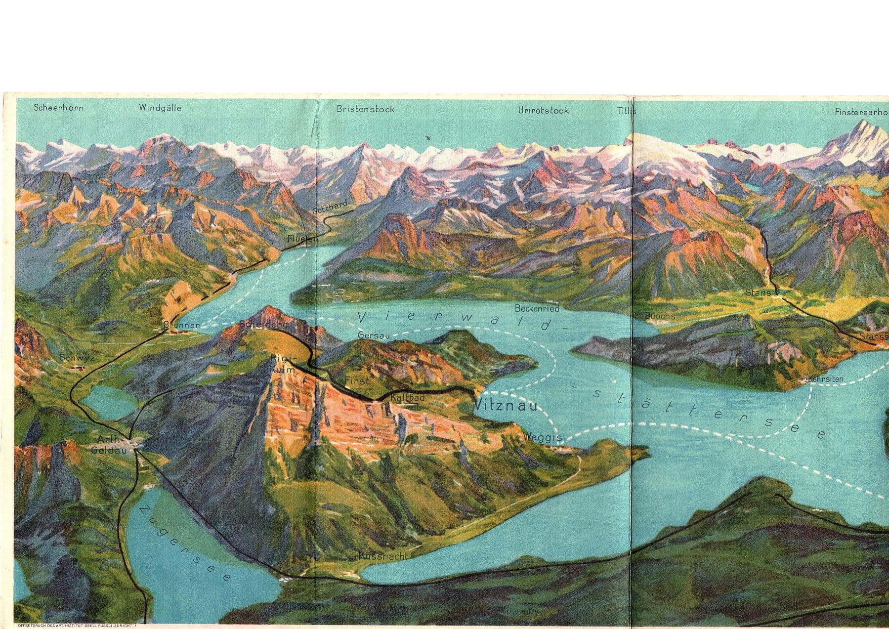 Documents: antike Broschüre Rigi Vitznau Schiffsfahrplan 1920er – D'occasion à Mörschwil par aik_x8mc 5