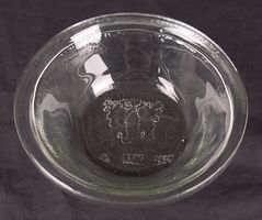 Glasschale mit "Wasserturm Cup 4. Rang 1979" Druck