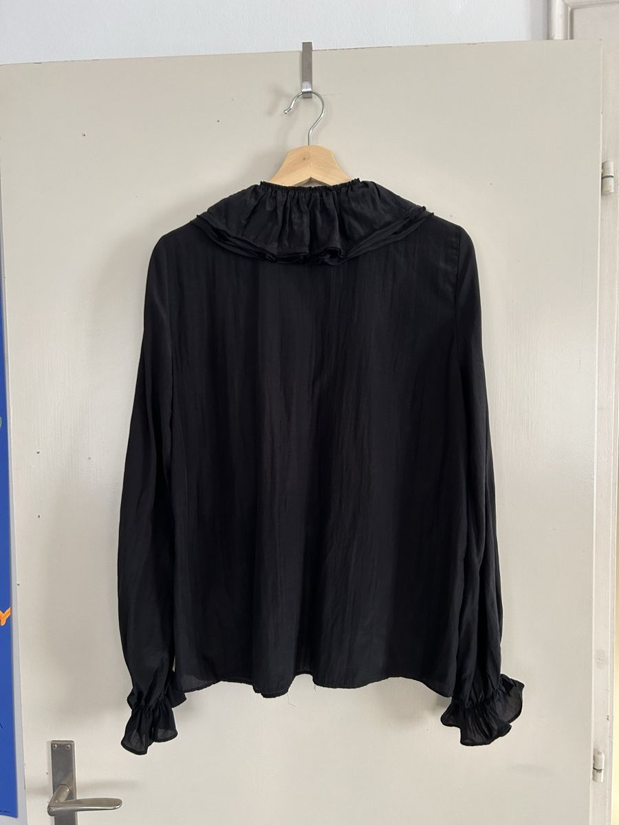 Zara Camicette: schwarze Bluse Rüschen Zara Grösse L – Usato da Aarau venduto da maili99 3