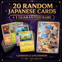 Pokémon Japanese Card Bundle – 20 Cards + 1 Guaranteed Rare