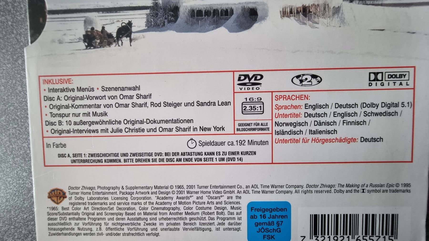 Alle DVDs: DVD Docktor Schiwago / 2 Disc Edition – Gebraucht aus Oetwil am See von fineli2 1