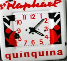alte Emaille-Uhr St.Raphaël - 30er Jahre m.original Uhrwerk