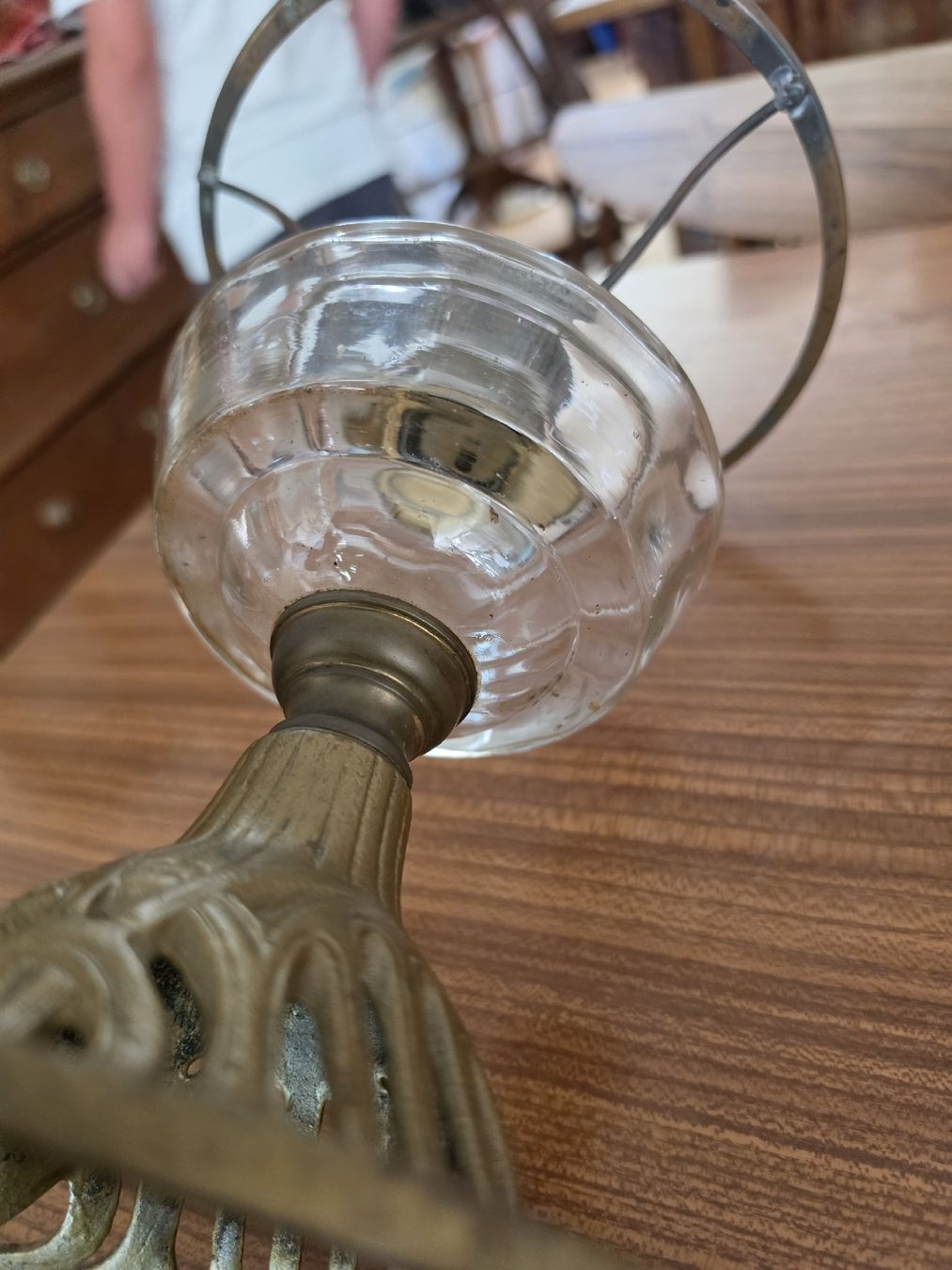 Lampade: Öllampe Messing Glas Vintage – Usato da Mettlen venduto da elios0888 9