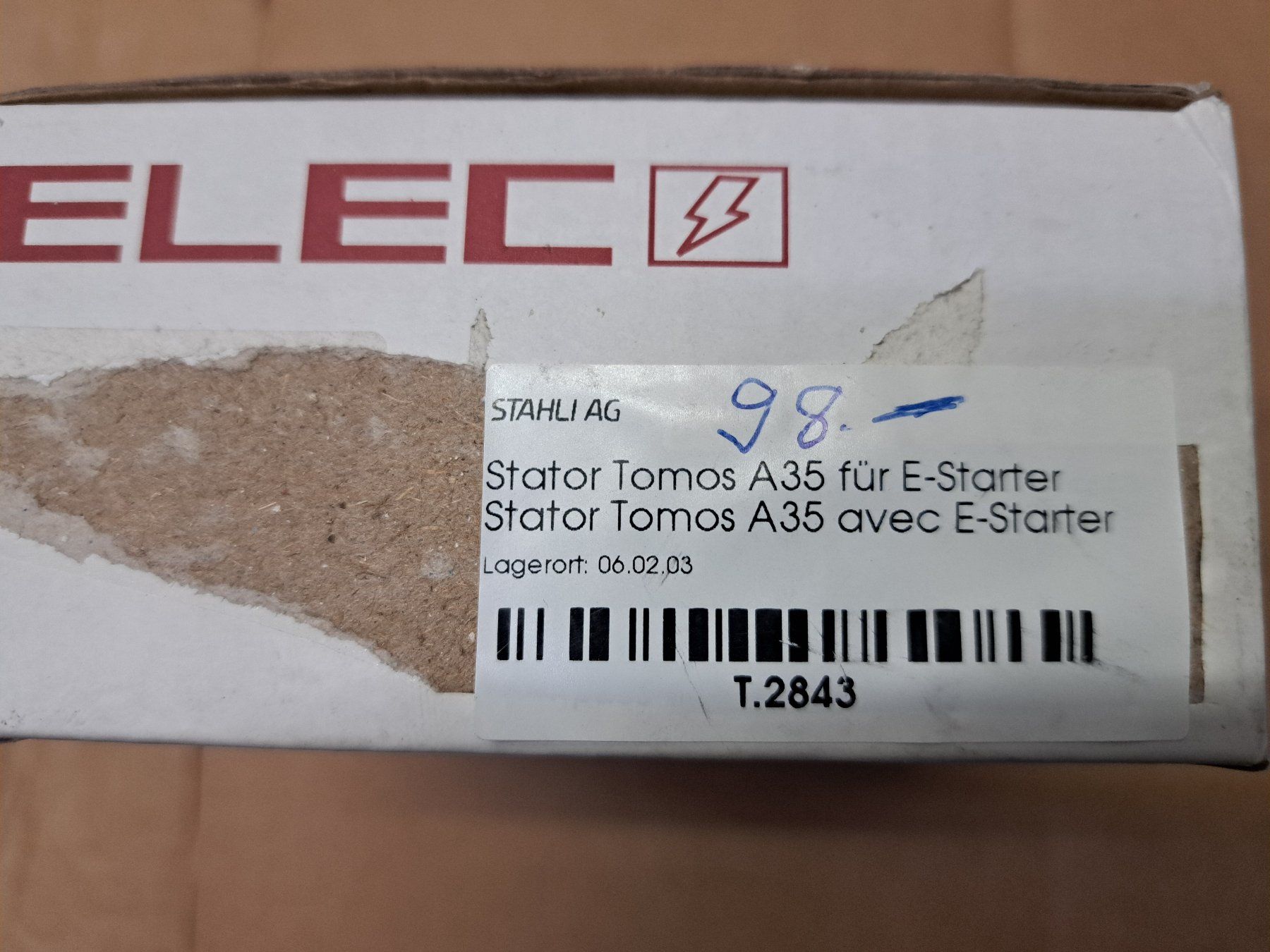 Tomos Ciclomotori: Mofa / Töffli Tomos Zündung, Zündanlage ELEC – Nuovo e nell'imballaggio originale da Oberägeri venduto da 455 5