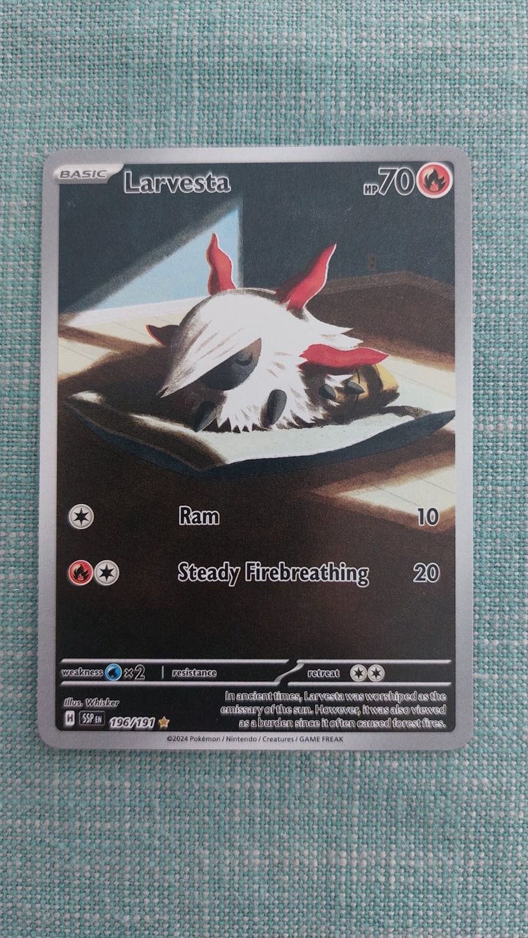 Pokémon Carte collezionabili: Larvesta Illustration Rare Surging Sparks – Nuovo (secondo la descrizione) da Bellinzona venduto da Pagur