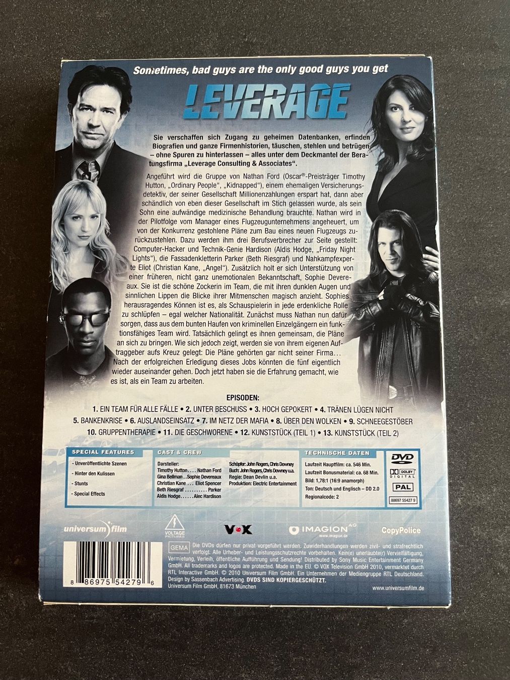 Tutti i DVDs: DVD Leverage 1. Staffel – Usato da Aarau venduto da Swifty03 1
