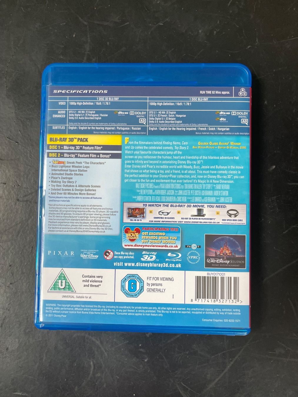 Spielfilme: Toy Story 2 Blu-Ray 3D – Gebraucht aus Mühlrüti von  1