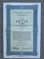 3X Historische Sulzer Aktie von 1953 - Ein Sammlerstück!