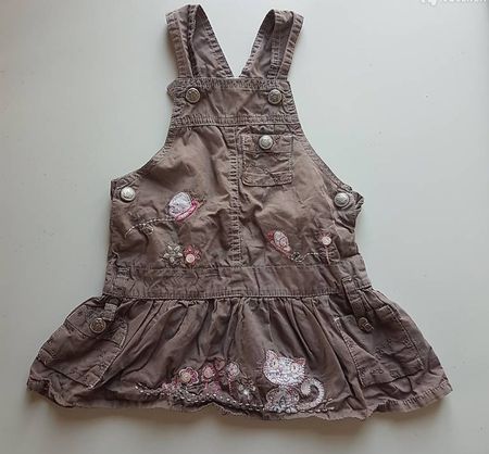 Rock / Kleid Gr.80 braun Katze