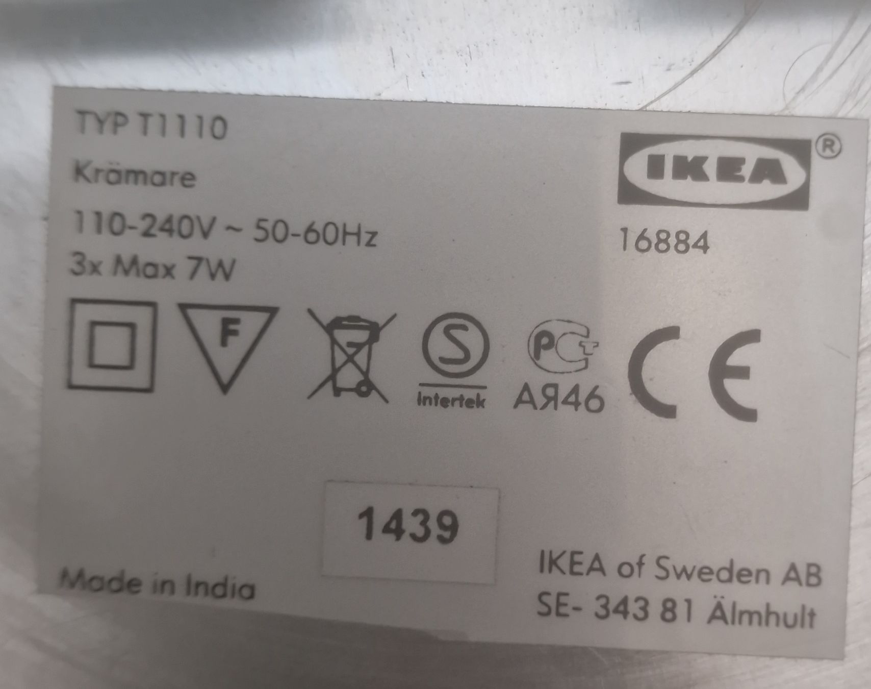 Ikea Lampadari & plafoniere: IKEA Kramare TYP 7110 Lamp - Excellent Condition – Usato da Interlaken venduto da A.Sa007 2