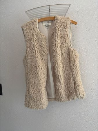 Weste Amisu Kunstfell beige Grösse 38 guter Zustand