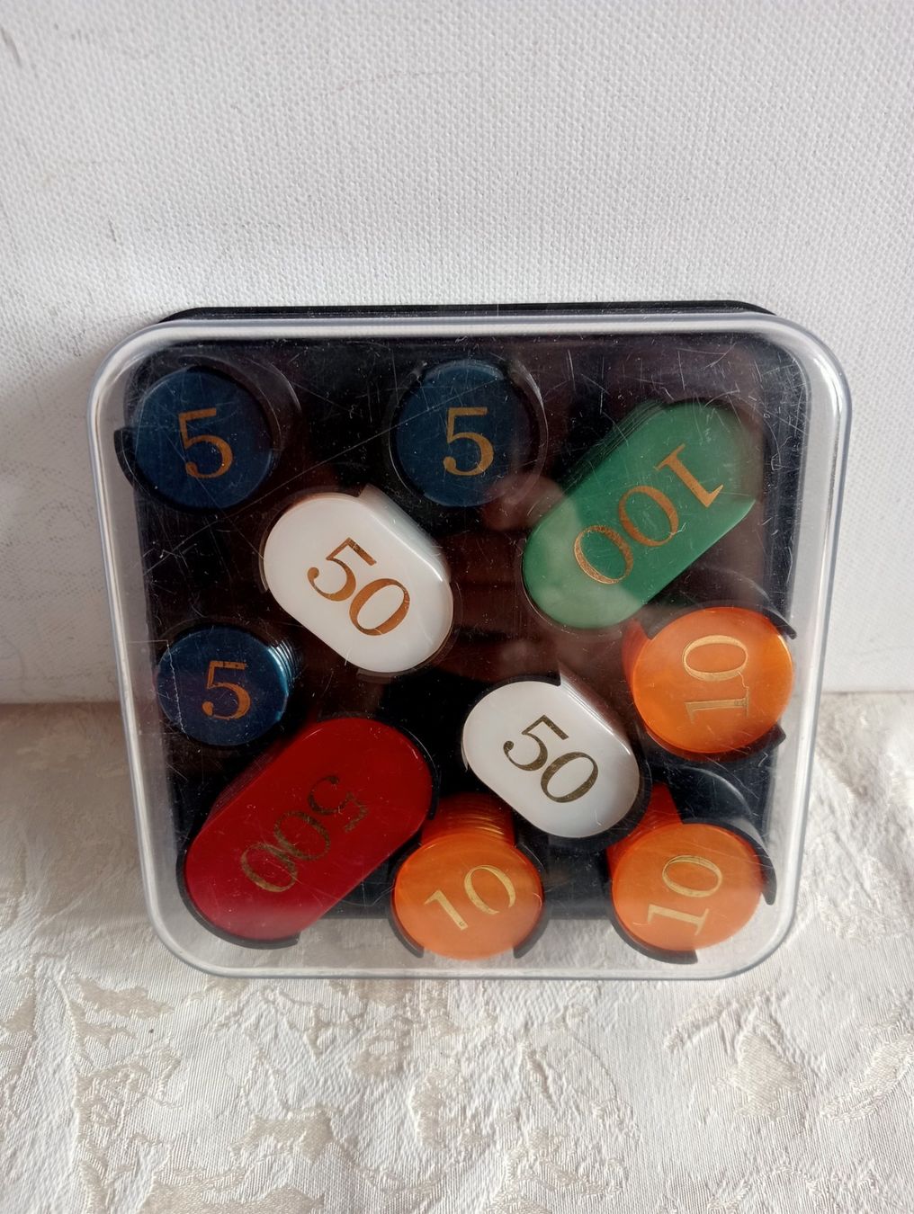 Spiele: Roulette-Chips Set mit Box diverse Farben – Gebraucht aus Oberdorf BL von Barocki888 4