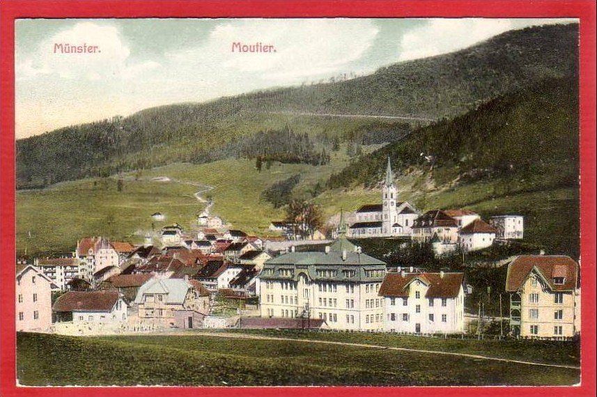 Cartoline postali: MOUTIER, MÜNSTER – Usato da Grüningen venduto da Kartenlaube