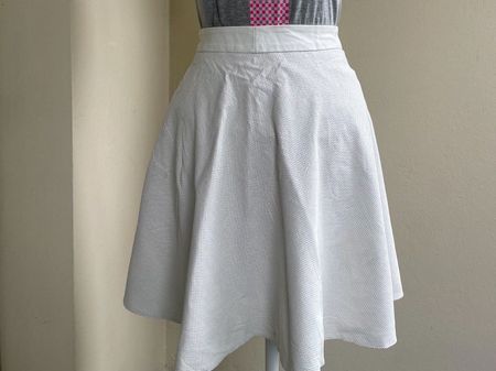 Jupe en faux cuir Blanche