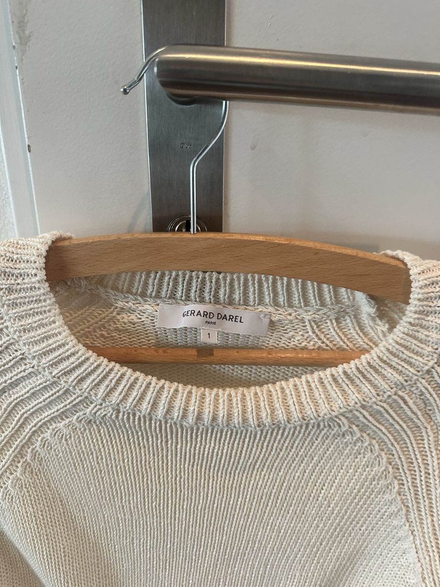 Gérard Darel Maglioni & Felpe: Gerard Darel Pullover, Gr. 1, Beige Baumwolle, Top Zustand! – Usato da Uettligen venduto da fabi1000 1