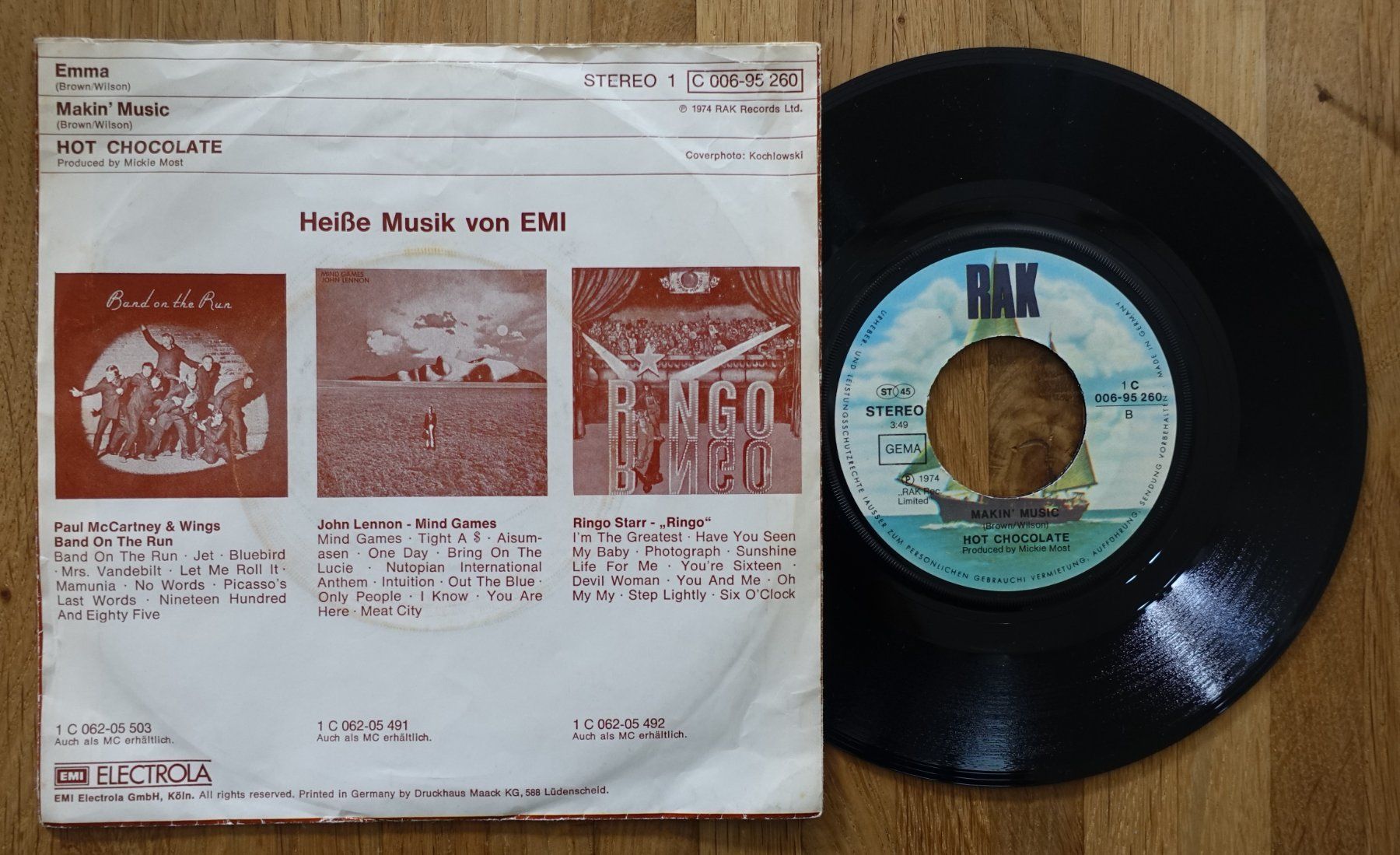 Dischi in vinile: Hot Chocolate – Emma – Usato da Sessa venduto da discoverymedia 1