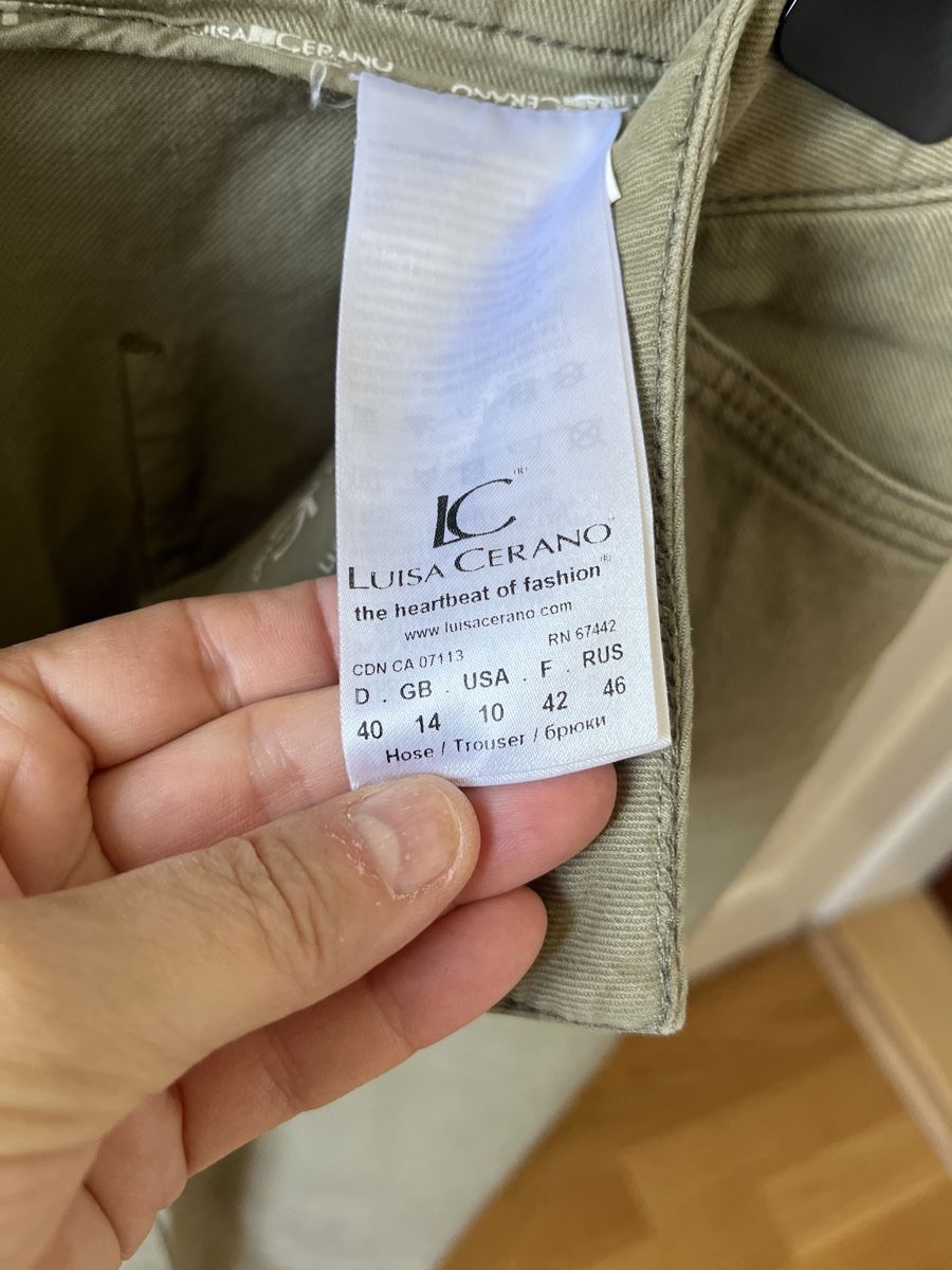 Luisa Cerano Pantaloni: Luisa Cerano: Khaki Hose Grösse 38 – Nuovo (secondo la descrizione) da Bern venduto da Boston05 2