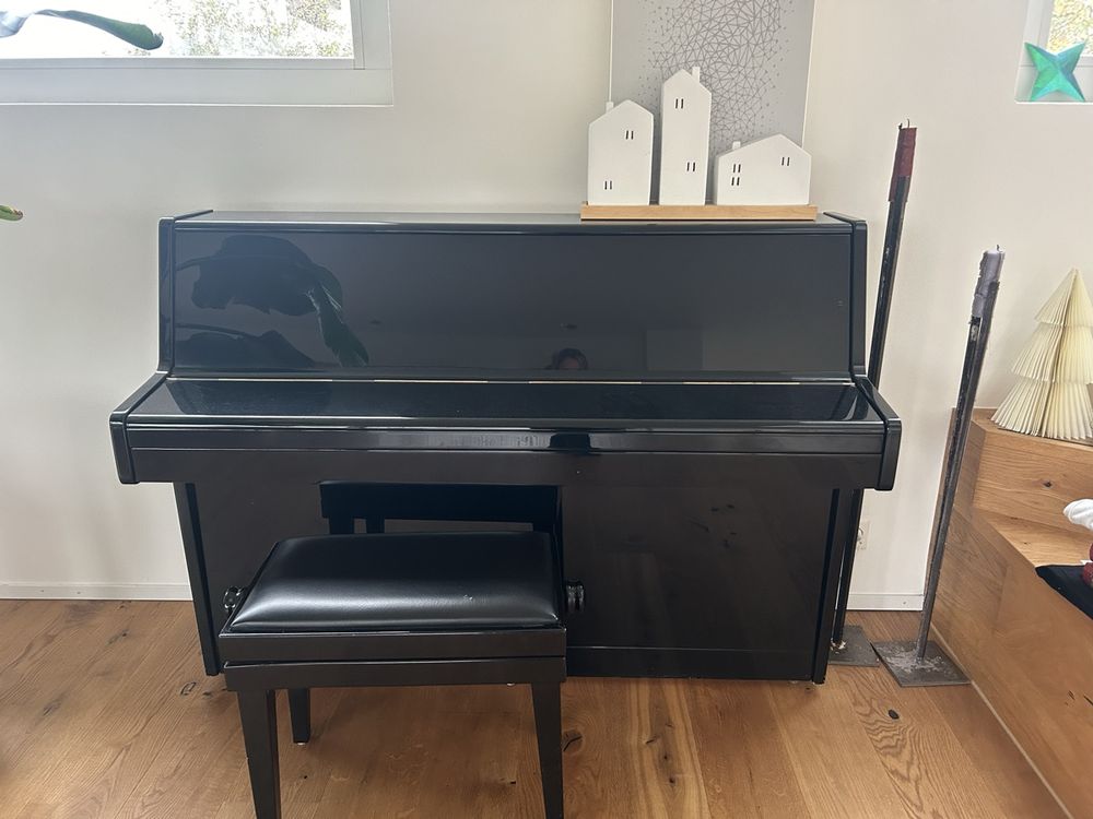Klavier schwarz Hochglanz mit Hocker 🎹🎶🎼 (Gebraucht) in Scheuren für
