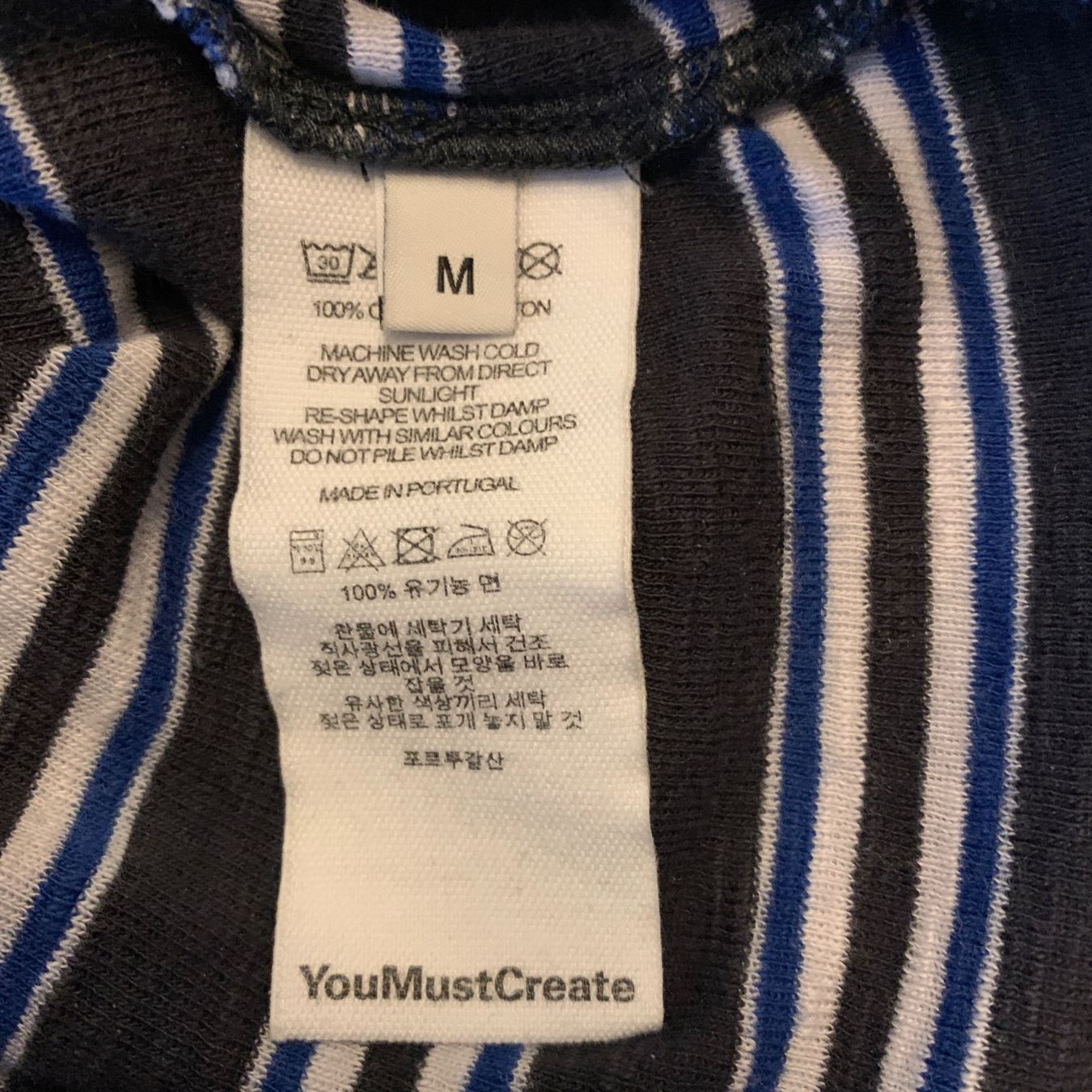 T-shirt: YMC Ringelshirt Gr. M, 3/4 Arm – Usato da Winterthur venduto da vel_6txj 2