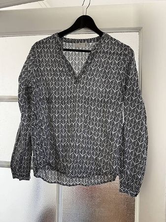 Schöne Bluse - blockprint - blattmuster