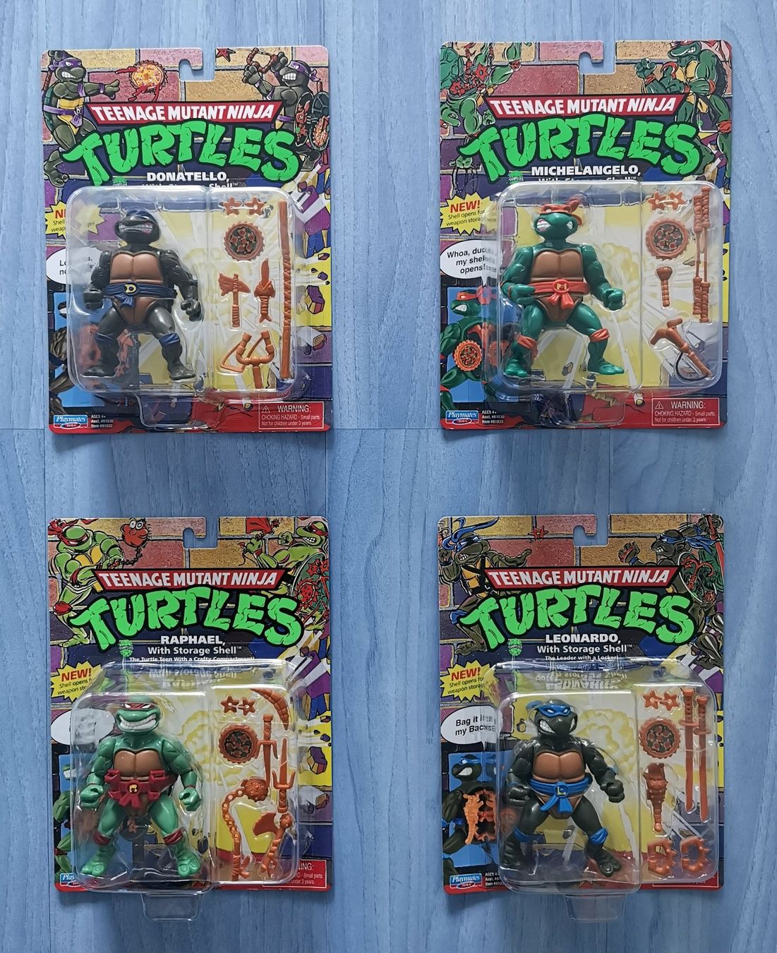 Statuette: Turtles Action Figuren m. Panzerfach TMNT Set Playmates Toys – Nuovo e nell'imballaggio originale da Rorschach venduto da Actionvintage789