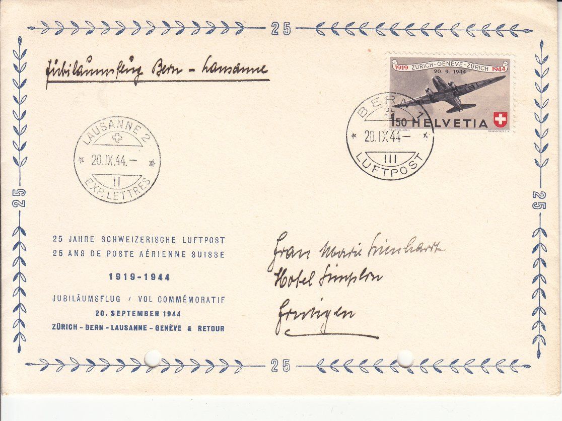 Alle Briefmarken: SLH SF 44.1 d, Bern - Lausanne – Gebraucht aus Bürglen TG von StampGraf